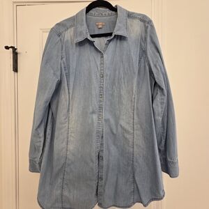 J. Jill Light Blue Button Down Shirt